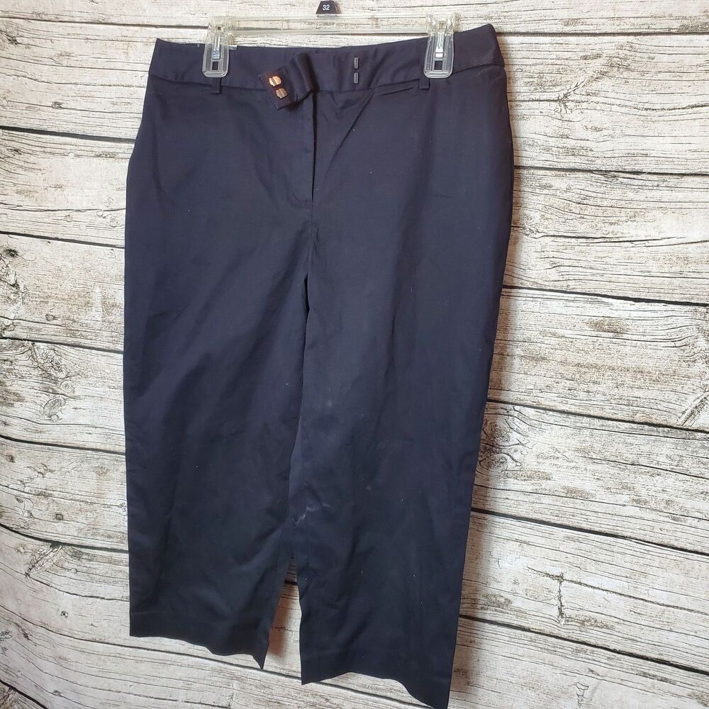 Unlisted A Kenneth Cole Production Black Capri Pants Size 12 NWT